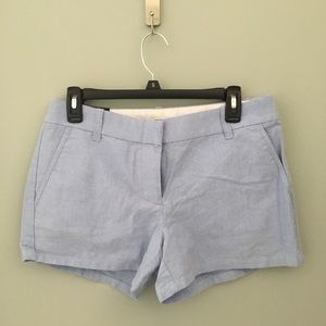 BNWT J.Crew Chambray Chino Shorts 3.5inches